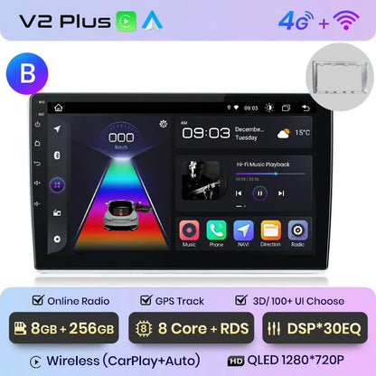 Junsun Wireless CarPlay Android Auto Car Radio Multimedia For VW Passat B5 B6 2004-2010  GPS Intelligent Systems Smart Autoradio