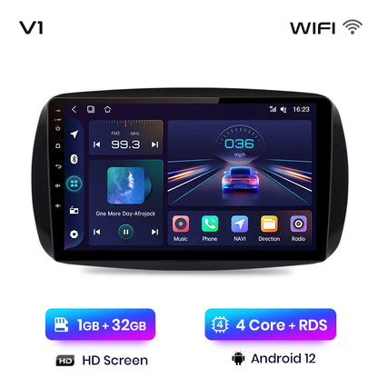 Junsun V1 AI Voice Wireless CarPlay Android Autoradio für Mercedes Benz Smart 2016 Auto Multimedia GPS 2din Autoradio 