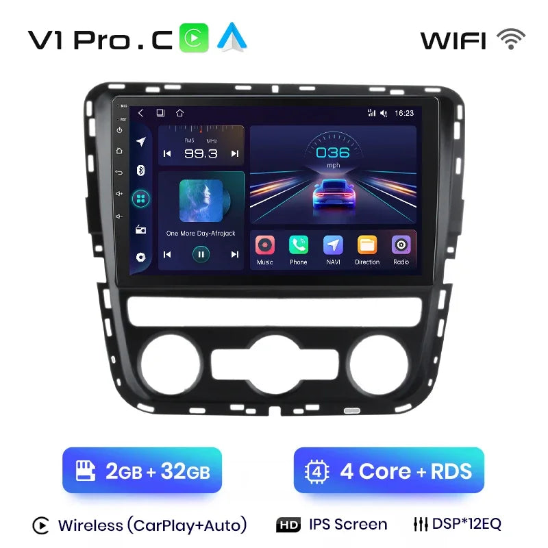 Junsun Wireless CarPlay Android Auto Radio For VOLKSWAGEN PASSAT 2012 2013 2014 2015 Car Intelligent Systems RDS BT WiFi 2 din - Junsun Official Store