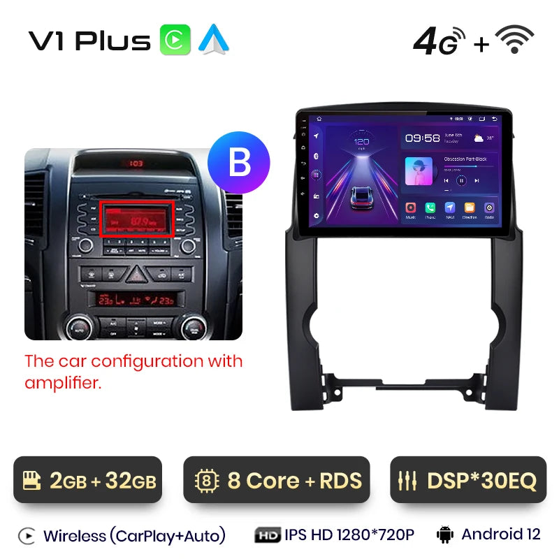 Junsun V1pro AI Voice 2 din Android Auto Radio For Kia Sorento 2 XM 2009 - 2012 Carplay Car Multimedia GPS 2din autoradio - Junsun Official Store
