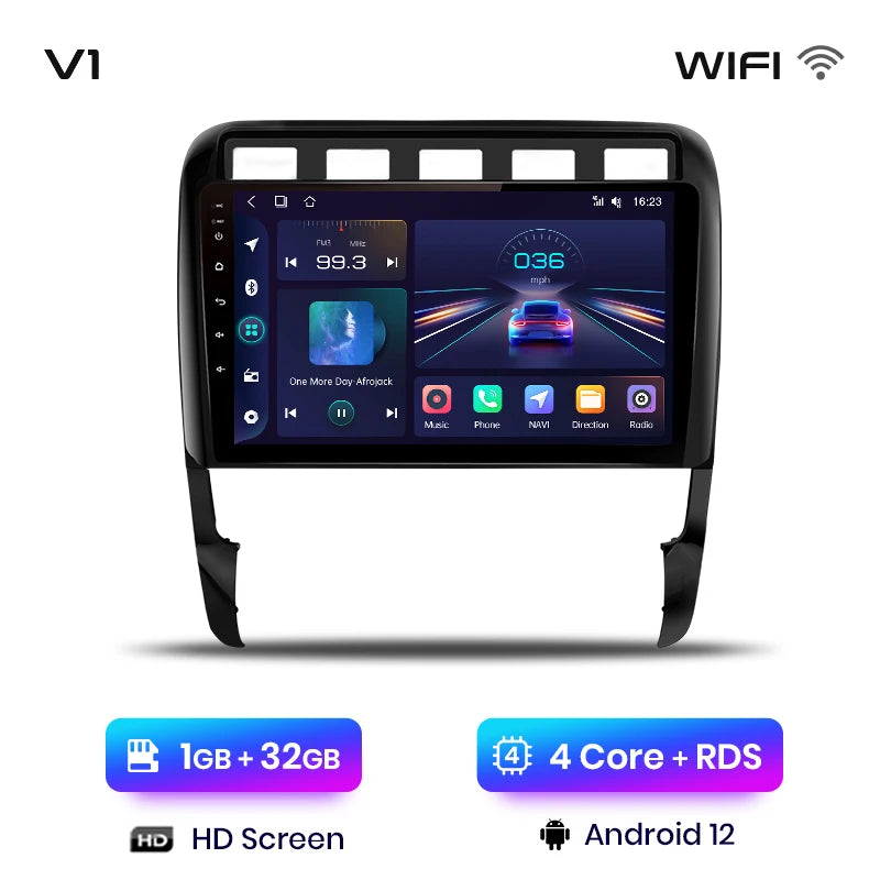 Junsun V1 AI Voice Wireless CarPlay Android Auto Radio For Porsche Cayenne 1 9PA 2002-2010 4G Car Multimedia GPS 2din autoradio