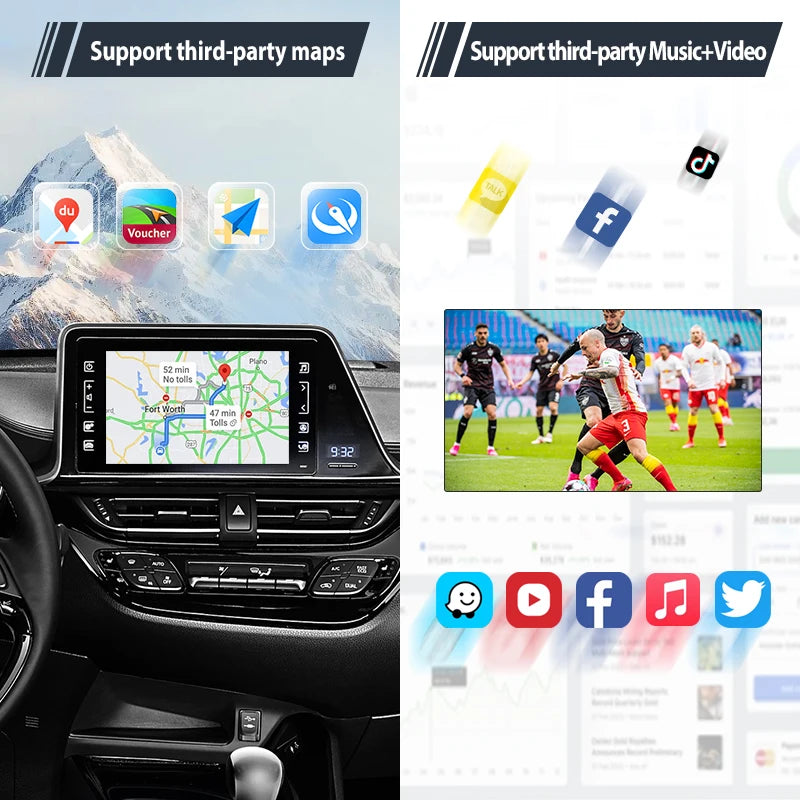 Junsun Wireless Carplay Android Auto Module Box for TOYOTA CHR Corolla Camry Auris Prius RAV4 Avensis Highlander Touch2 Entune 2