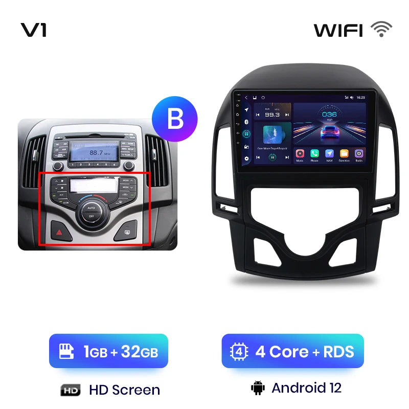 Junsun V1 AI Voice Wireless CarPlay Android Auto Radio For Hyundai I30 2006-2011 4G Car Multimedia GPS 2din autoradio