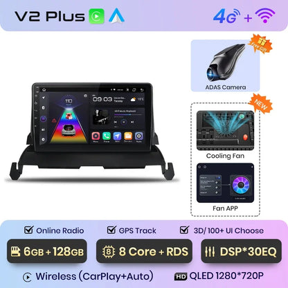 Junsun Wireless CarPlay Android Auto Radio For Dodge Journey 2009 2010 2011 2012 Car Intelligent Systems RDS BT WiFi 2 din