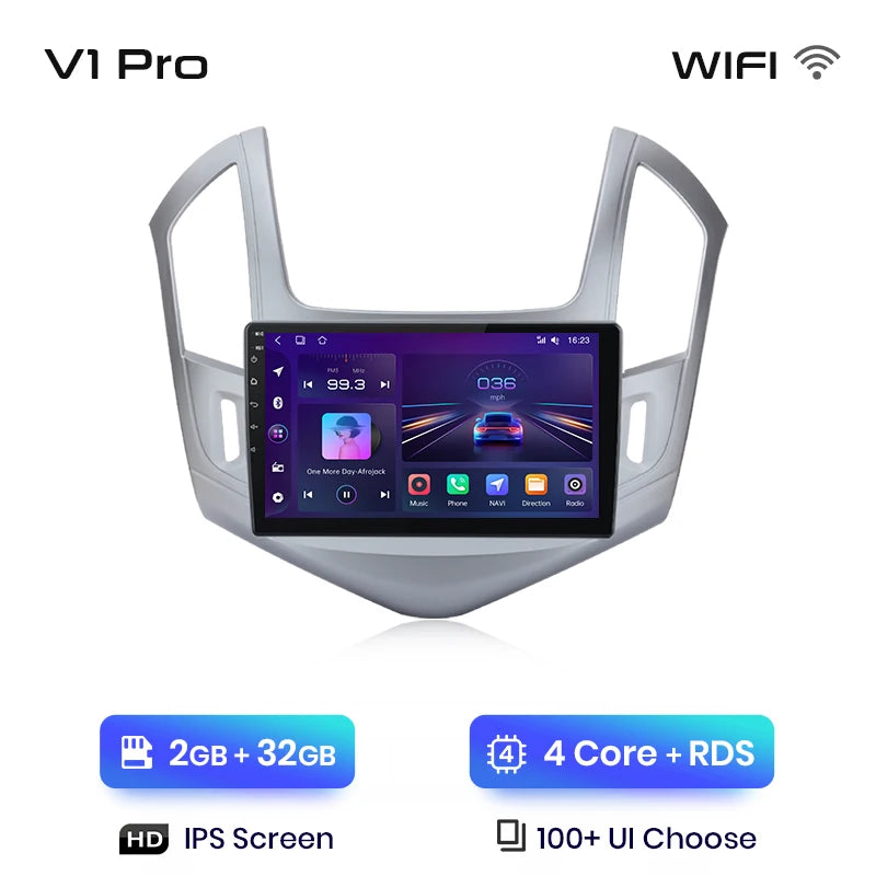 Junsun V1 AI Voice - Radio inalámbrica CarPlay Android para Chevrolet Cruze 2012-2015, 4G, GPS, 2DIN 