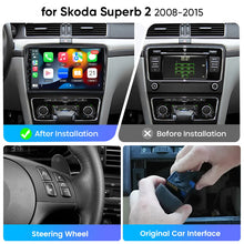Junsun eSIM Android 14 Wireless CarPlay Android Auto Radio For Skoda Superb 2 2008-2015 Autoradio Stereo auto accessories