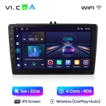 Junsun Wireless CarPlay Android Auto Radio For VW Tiguan Touran Caddy Passat Seat 2009 Car Intelligent Systems RDS BT WiFi 2 din