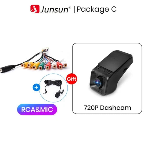 Junsun Autoradio-RCA-Ausgangskabel Aux-In-Adapterkabel mit Mikrofon Autozubehör 