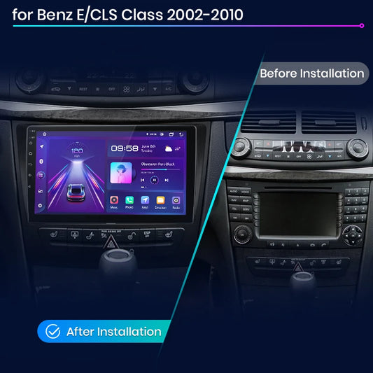 Junsun V1 Drahtloses CarPlay Android Autoradio für Mercedes Benz E-Klasse W211 E300 2002-2010 4G Auto Multimedia GPS 2Din Autoradio 