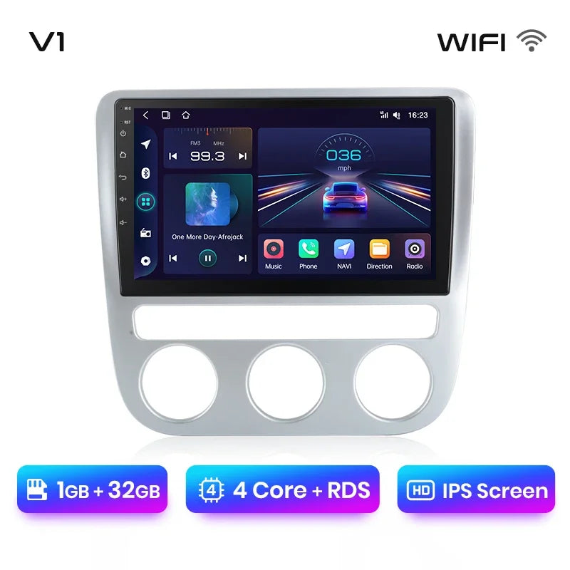 Junsun Wireless CarPlay Android Auto Radio For VOLKSWAGEN SCIROCCO 2009 2010-2014 Car Intelligent Systems RDS BT WiFi 2 din