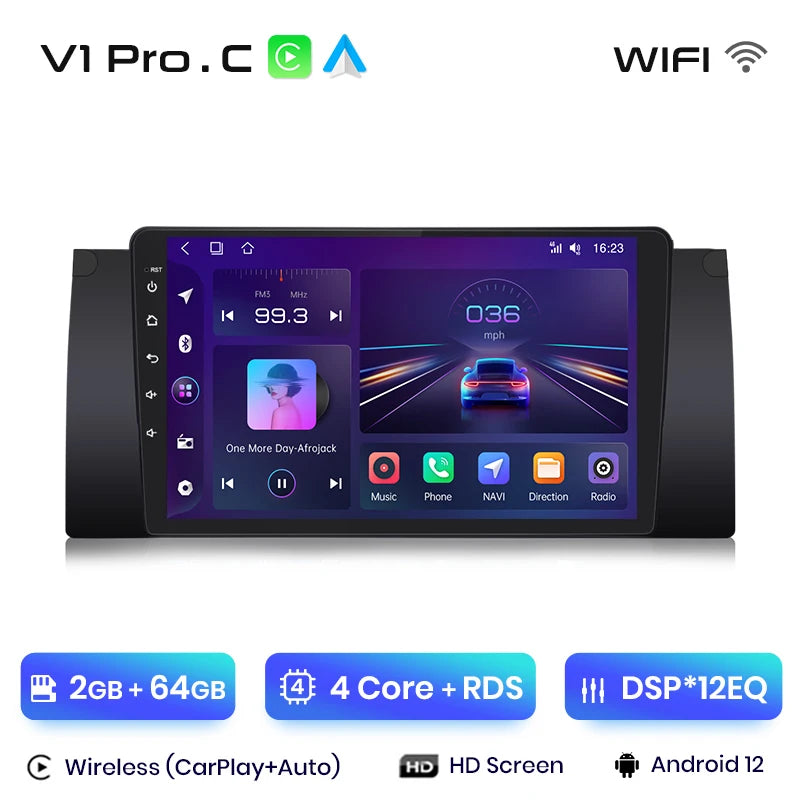 Junsun V1 Plus AI Voice Android Auto Radio For BMW E53 Carplay 4G Car Multimedia GPS 2din autoradio