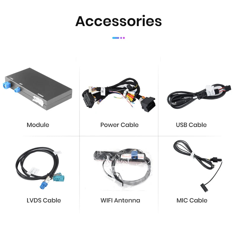 Interfaz de módulo Junsun Wireless Carplay Android Auto para Audi A3, A4, A5, 8V, Q2, 8P (2014, 2015, 2016-2018, Mirror Link, AirPlay) 