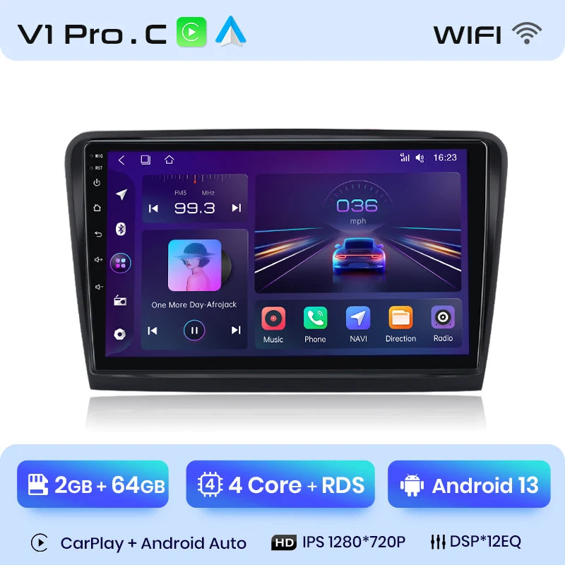 Junsun V1 Plus Car Radio For Skoda Superb 2 2008 - 2015 wireless CarPlay Android Auto car intelligent systems No 2 din 2din DVD