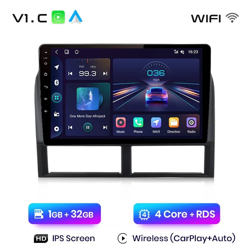 Reproductor multimedia Junsun CarPlay para Jeep Grand Cherokee II WJ 1998-2004 con Android Auto, GPS y radio de 2 DIN. 