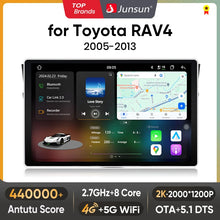 Junsun V3 Plus 2K CarPlay inalámbrico Android Auto Sistemas inteligentes para Toyota RAV4 RAV 4 2005 2006 2007 - 2013 Autoradio 