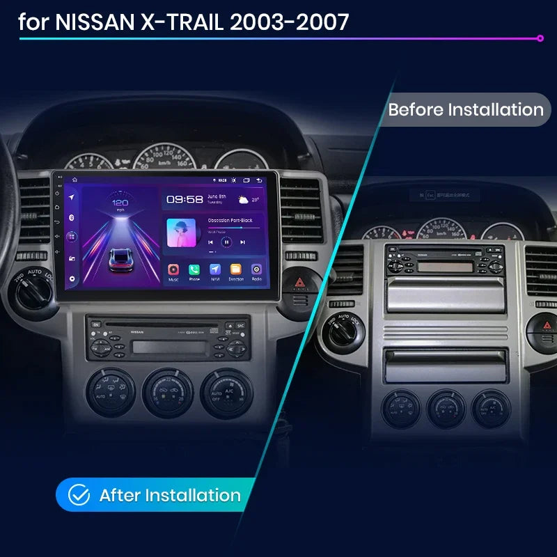 Junsun Drahtlose CarPlay Android Auto Radio Für NISSAN X-TRAIL Xtrail 2003 2004 -2007 Auto Intelligente Systeme RDS BT WiFi 2 din 