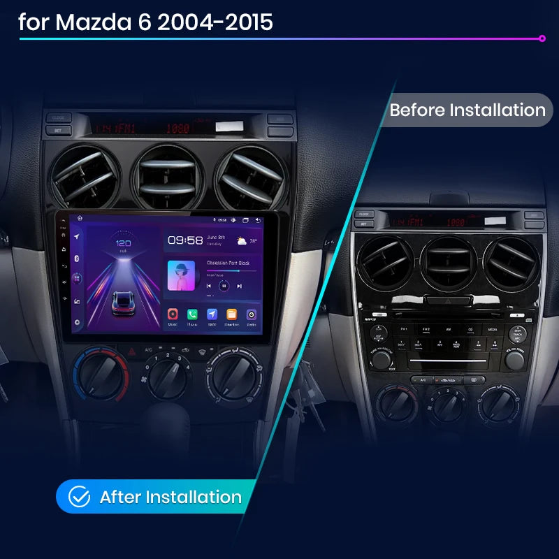 Junsun V1pro AI Voice Android Auto Radio for Mazda 6 2004-2015 Carplay 4G Car Multimedia GPS 2din autoradio