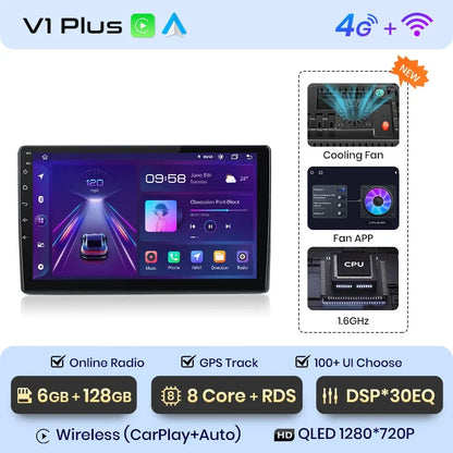 Junsun Wireless CarPlay Android Auto Car Radio Multimedia For Volkswagen Bora 2005-2006 GPS Intelligent Systems Smart Autoradio