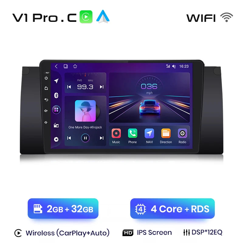 Junsun V1 Plus AI Voice Android Auto Radio For BMW E53 Carplay 4G Car Multimedia GPS 2din autoradio