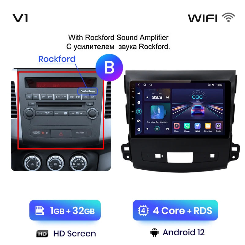 Junsun V1pro 2 din Android Auto Radio For Mitsubishi Outlander xl 2 2005-2011 Citroen C-Crosser Carplay Car Multimedia autoradio - Junsun Official Store