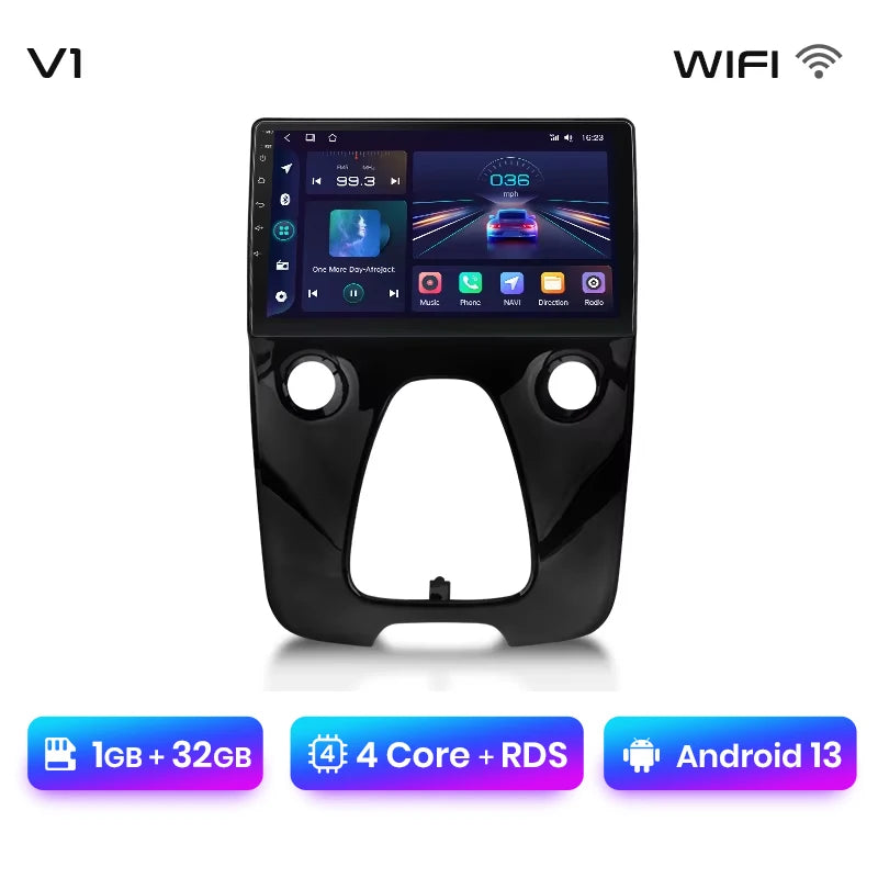 Junsun V1 Plus Car Radio For Peugeot 108 Citroen C1 Toyota Aygo 2014 - 2021 wireless CarPlay Android Auto No 2 din 2din DVD