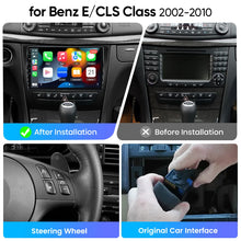 Junsun 8 Core Car Stereo for Benz E-Class W211 2002 2003 2004-2008 Wireless Carplay Android Auto GPS Navigation FM RDS eSIM
