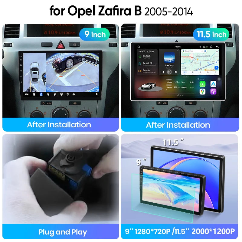 Junsun Wireless CarPlay Car Radio For Opel Zafira B Astra H 2005-2014 Android Multimedia