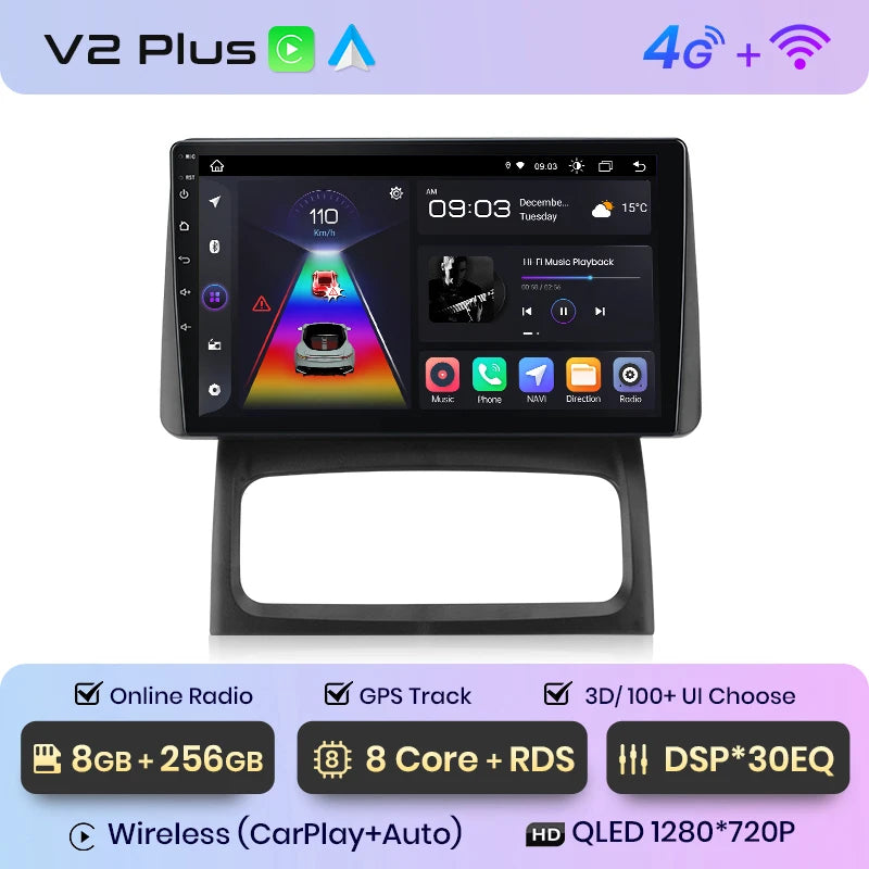 Junsun V1 Plus AI Voice Wireless Android Auto Radio for Renault Clio Campus 2009 Carplay 4G Car Multimedia GPS 2 din autoradio