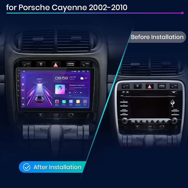 Junsun V1 AI Voice Wireless CarPlay Android Auto Radio For Porsche Cayenne 1 9PA 2002-2010 4G Car Multimedia GPS 2din autoradio