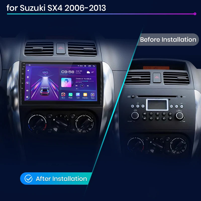 Junsun V1pro Android Auto Radio For Suzuki SX4 2006-2013 For Fiat Sedici 2005-2014 Carplay 4G Car Multimedia GPS 2din autoradio