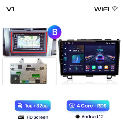 Junsun V1 Wireless CarPlay Android Auto Car Radio for Honda CR-V 3 RE CRV 2007-2011 GPS Car Intelligent Systems Smart Autoradio