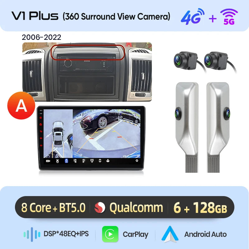 Junsun AI 4G LTE Wireless CarPlay Android Auto Car Radio For Hyundai I20 2014-2019 GPS Navi RDS FM