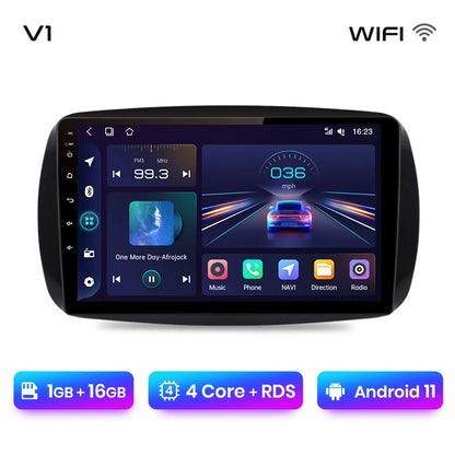 Junsun V1 AI Voice Wireless CarPlay Android Autoradio für Mercedes Benz Smart 2016 Auto Multimedia GPS 2din Autoradio 
