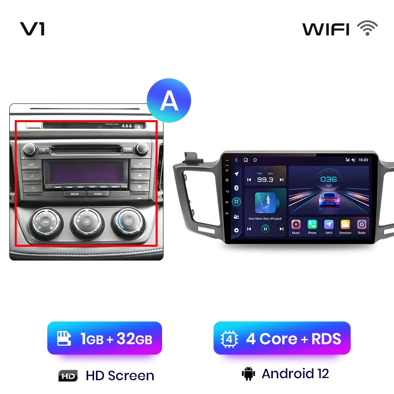 Junsun V1pro AI Voice 2 din Android Auto Radio for Toyota RAV4 RAV 4 2012 - 2018 Carplay 4G Car Multimedia GPS 2din autoradio - Junsun Official Store