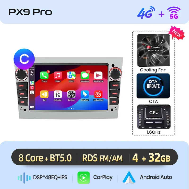 JUNSUN Car Radio For Opel Astra Antara Vectra Corsa Zafira Vivaro  Multimedia Wireless  Carplay  Android Auto Stereo Autoradio
