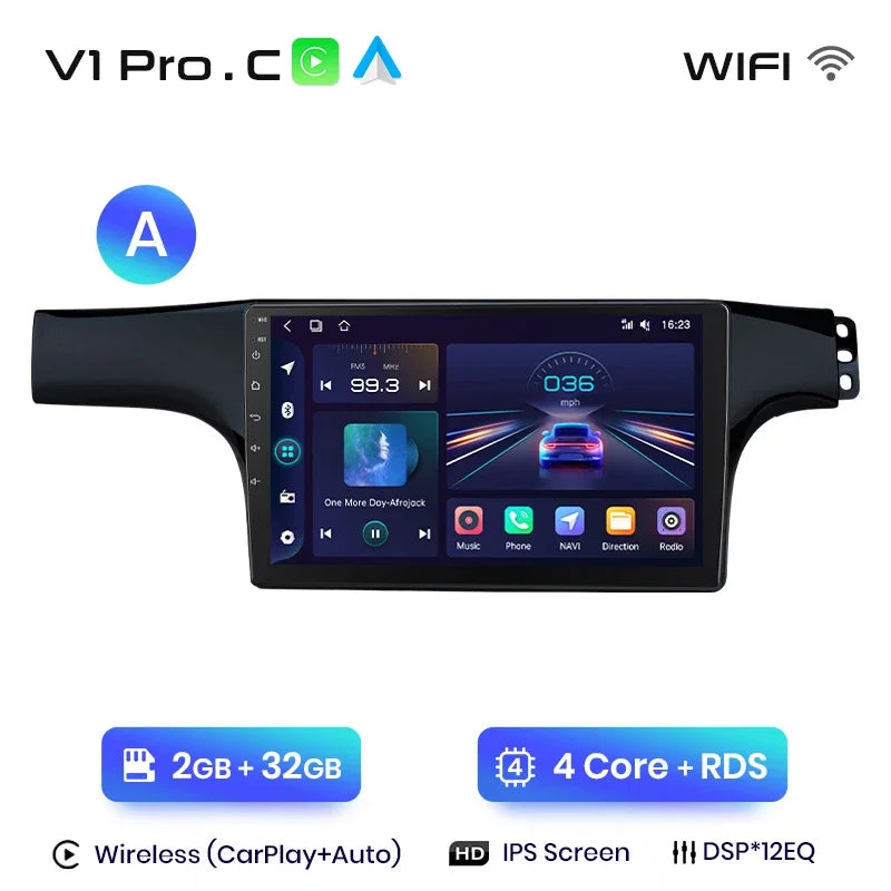 Junsun Wireless CarPlay Android Auto Radio For VOLKSWAGEN LAVIDA 2007 2008 2009 2010 Car Intelligent Systems RDS BT WiFi 2 din