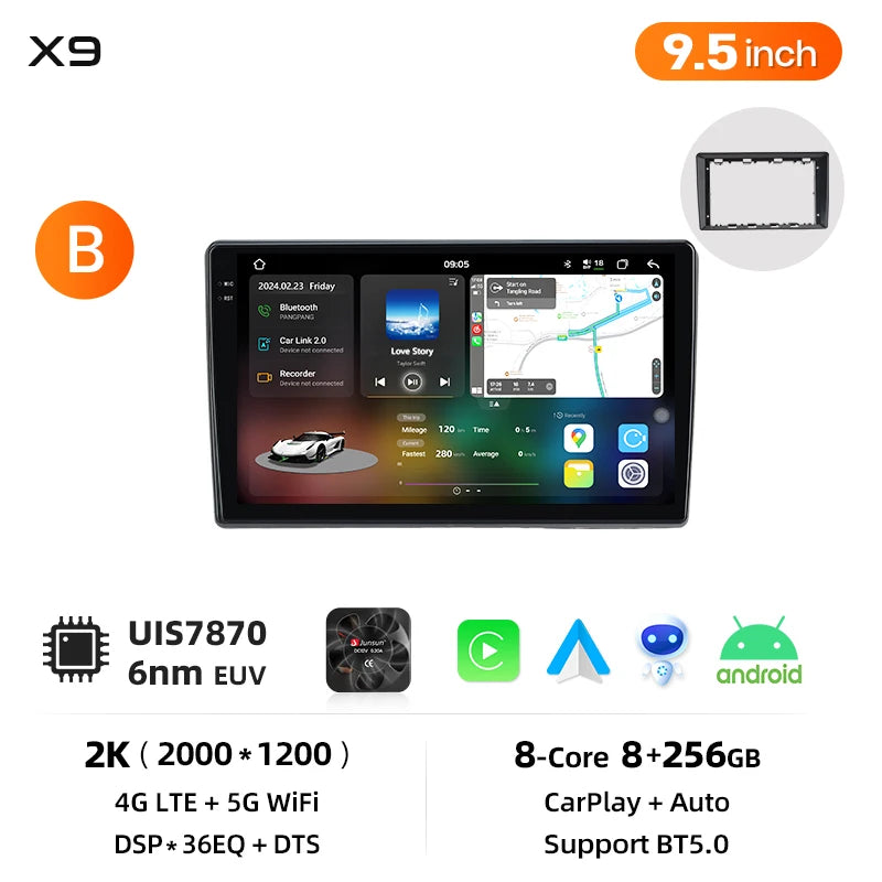 Junsun Wireless CarPlay Car Radio For VW Passat B5 B6 2004-2010 Android Multimedia