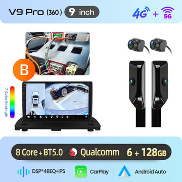V9 Pro (6GB 128GB)B 360 Black 9 inch