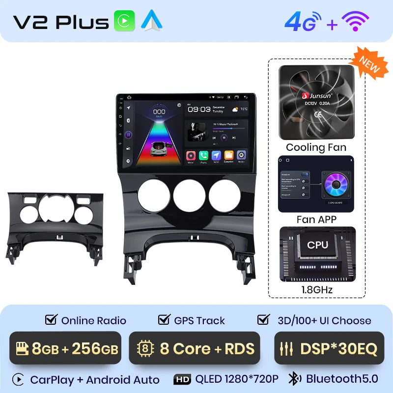 Junsun V1 Plus Car Radio For Peugeot 3008 2009 - 2015 wireless CarPlay Android Auto car intelligent systems No 2 din 2din DVD - Junsun Official Store