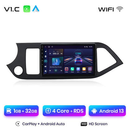 Radio Junsun para KIA Morning Picanto 2011-2016 con CarPlay inalámbrico, Android Auto, sistema inteligente para coche, 2 DIN, DVD. 