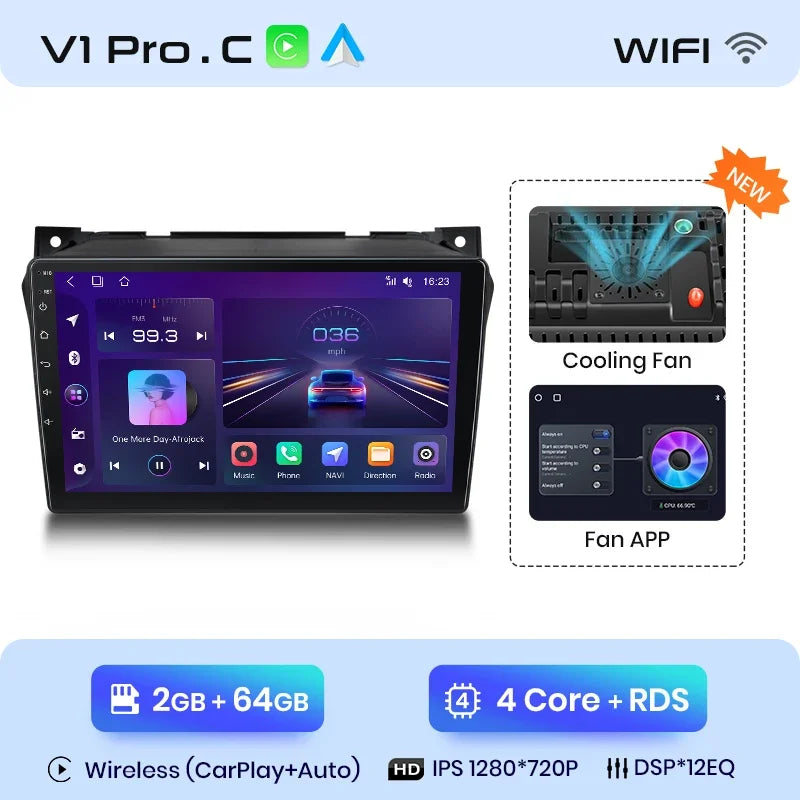 Junsun Wireless CarPlay Android Auto Radio For Suzuki Alto 2009 2010 2011 2012 -2016 Car Intelligent Systems RDS BT WiFi 2 din