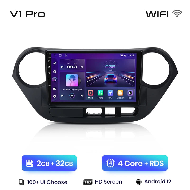 Junsun V1pro AI Voice 2 din Android Auto Radio For Hyundai Grand I10 2013-2016 Carplay 4G Car Multimedia GPS 2din autoradio - Junsun Official Store