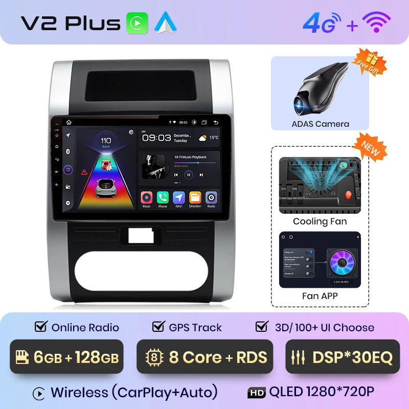 Junsun V1pro AI Stimme 2 din Android Auto Radio Für Nissan x trail t31 2008-2012 Carplay 4G Auto Multimedia GPS 2din autoradio 