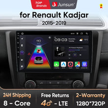 Junsun V1 Plus Car Radio For Renault Kadjar 2015 - 2019 wireless CarPlay Android Auto car intelligent systems No 2 din 2din DVD