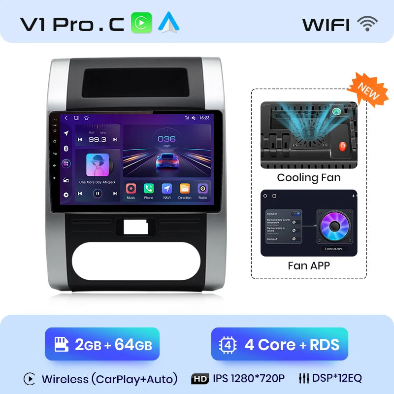 Junsun V1pro AI Stimme 2 din Android Auto Radio Für Nissan x trail t31 2008-2012 Carplay 4G Auto Multimedia GPS 2din autoradio 