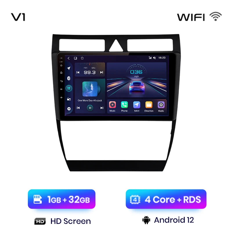 Junsun V1 AI Stimme Drahtlose CarPlay Android Auto Radio Für Audi A6 C5 1997-2004 S6 RS6 4G Auto Multimedia GPS 2din autoradio 