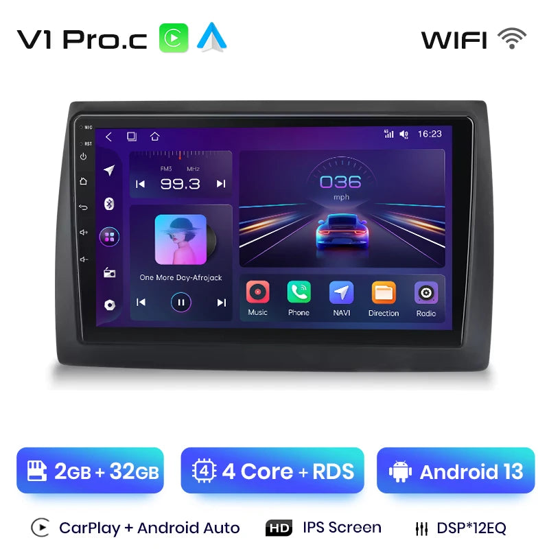 Junsun V1 Plus Car Radio For Fiat Stilo 2001 - 2010 wireless CarPlay Android Auto car intelligent systems No 2 din 2din DVD