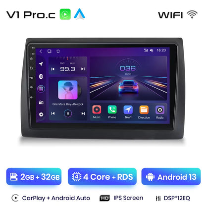 Junsun V1 Plus Car Radio For Fiat Stilo 2001 - 2010 wireless CarPlay Android Auto car intelligent systems No 2 din 2din DVD