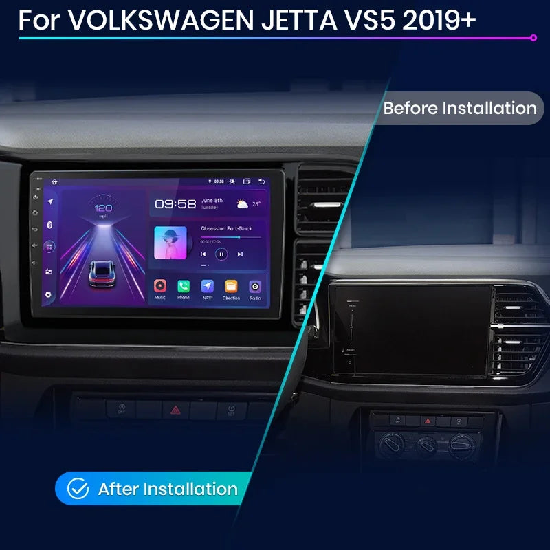 Junsun Wireless CarPlay Android Auto Radio For VOLKSWAGEN JETTA VS5 2019+ Car Intelligent Systems RDS BT WiFi 2 din - Junsun Official Store
