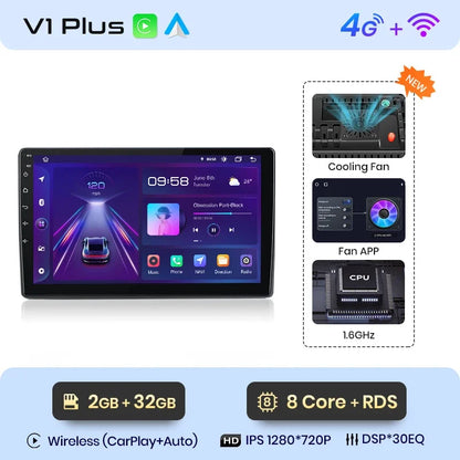 Junsun Wireless CarPlay Android Auto Car Radio Multimedia For Volkswagen Bora 2005-2006 GPS Intelligent Systems Smart Autoradio